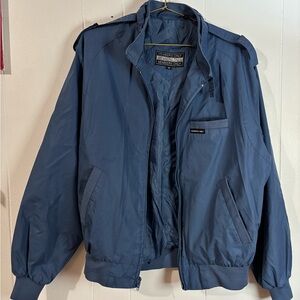 Members Only Navy Bomber Jacket with Epaulets